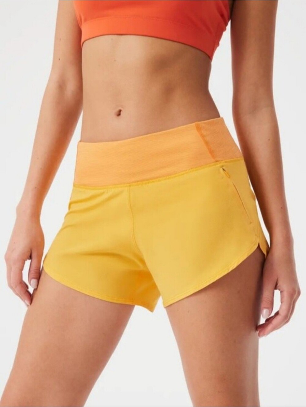 Outdoor Voices Womens Hudson Shorts In Sunrise Mango Size L